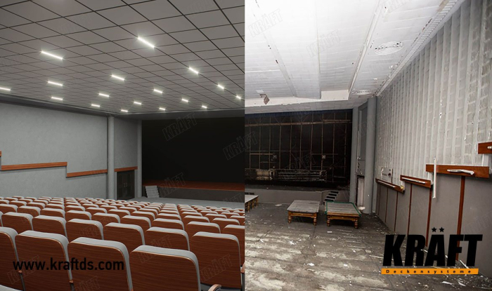 Reconstruction projects using ceiling solutions KRAFT