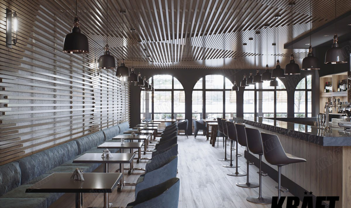 Ideas for the design of linear strip ceiling - vary the length, width, height