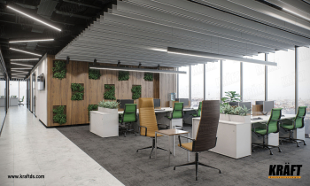 Screen ceiling and special lighting - how to transform the office? (+12 photo)