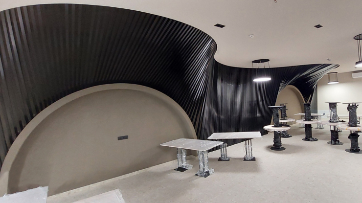 Design solution for a restaurant with a cube-shaped KRAFT rail (+5 photos)