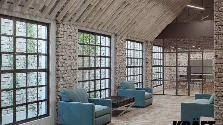 Yüksek tavanlı odalar için loft iç aydınlatma