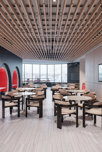 Çapraz Yerleştirilen Baffle Asma Tavan ve Ek Yerlerin Maskelenmesi (+ 5 Fotoğraf)