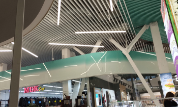 New project: KRAFT designer rail ceiling in Lake Plaza shopping center
