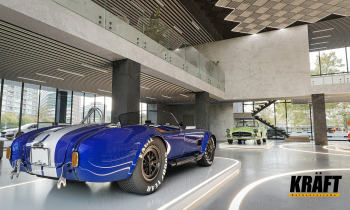 Suspended ceilings in car showrooms: design solutions that enhance uniqueness