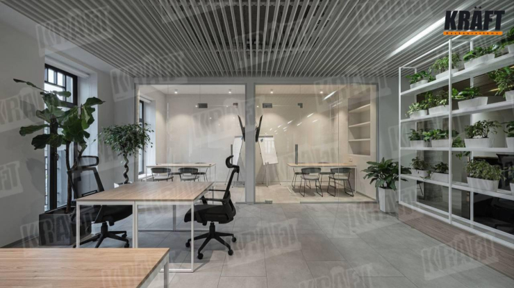 KRAFT Düz Şerit Tavan: Banka Genel Merkezi için Modern Bir Çözüm