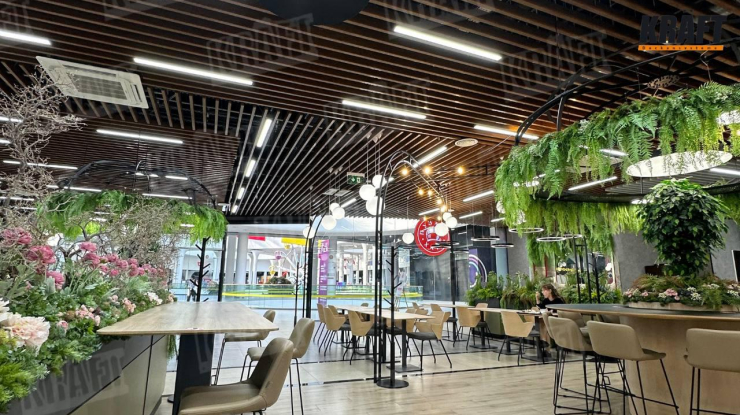 Cube-shaped rail: The Modern Rhythm of Restaurant Design