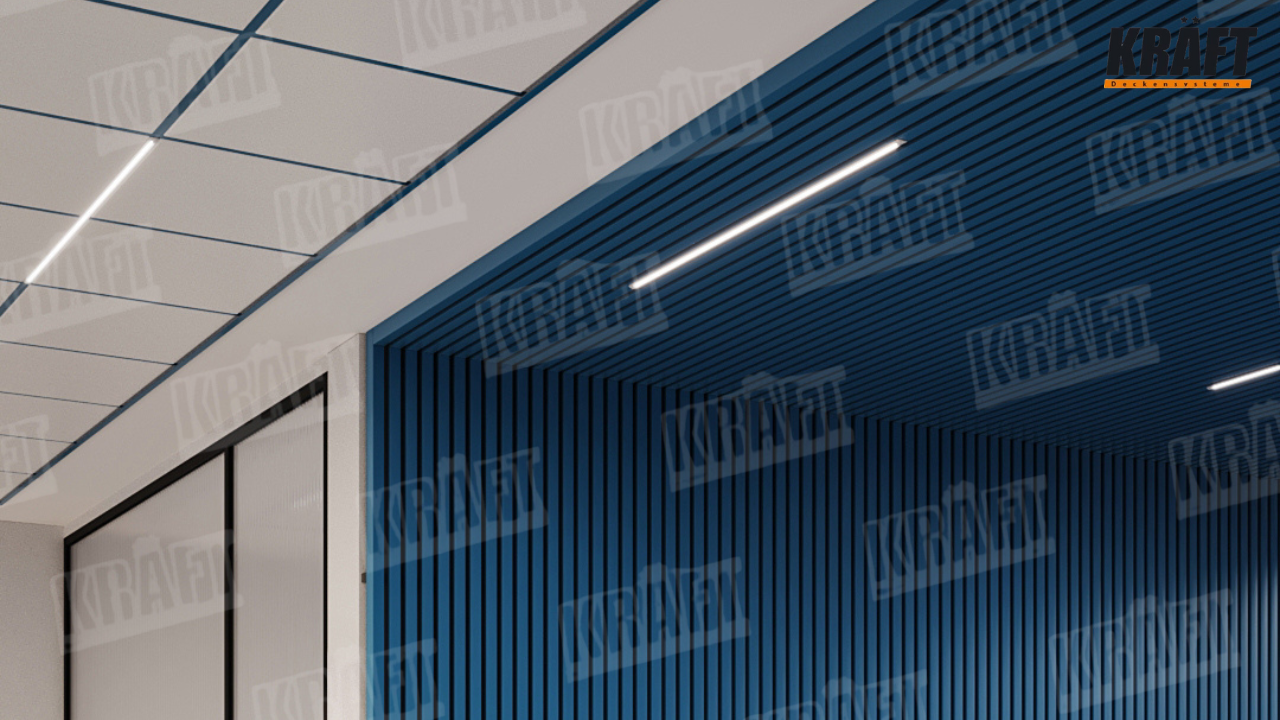 Світильники KRAFT Led, інтегровані в підвісні стелі